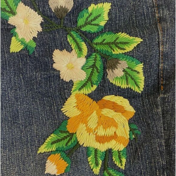 Karen Kane - Lifestyle Boho Embroidered Floral Straight Leg - Size 10/30 - Picture 8 of 8